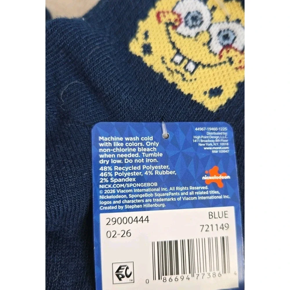Nickelodeon Ankle Socks Shoe Size 4-10  2 Packs Total 4 Socks